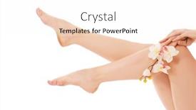  Presentation with feet - Slide set consisting of beautiful-legs-and-feet background and a sky blue colored foreground