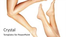  Presentation with varicose veins on a legs - Audience pleasing PPT theme consisting of 3d render text in 40 percent in gold on white background with reflection backdrop and a blonde colored foreground.