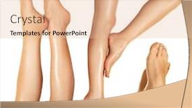  Presentation with varicose veins on a legs - Amazing slides having beautiful legs on white background backdrop and a lemonade colored foreground