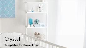  Presentation with light - Amazing PPT layouts having beautiful light room with crib backdrop and a light gray colored foreground