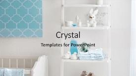  Presentation with preemie baby - Presentation enhanced with beautiful light room with toys background and a light gray colored foreground