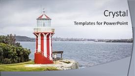  Presentation with sydney - Amazing presentation theme having beautiful lighthouse in sydney backdrop and a sky blue colored foreground