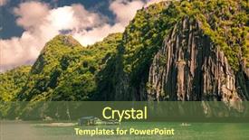  Presentation with beautiful places vietnam - Colorful presentation design enhanced with beautiful limestone rocks of lan backdrop and a tawny brown colored foreground