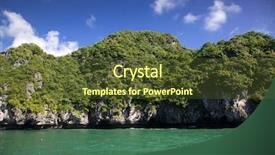  Presentation with beautiful places vietnam - Theme enhanced with beautiful limestone rocks of lan background and a tawny brown colored foreground