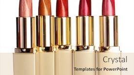  Presentation with blank whiteboard isolated on white - PPT theme consisting of beautiful-lipsticks-isolated-on-white background and a lemonade colored foreground