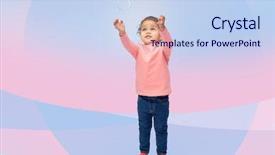  Presentation with african american baby - Beautiful PPT theme featuring beautiful little african american baby backdrop and a sky blue colored foreground