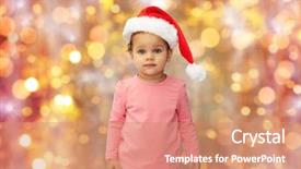  Presentation with christmas holidays - PPT layouts with beautiful little african american baby background and a  colored foreground