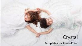  Presentation with angels - Amazing slides having beautiful little angels isolated over white background backdrop and a light gray colored foreground