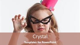  Presentation with halloween bat - Theme enhanced with beautiful-little-candy-princess-girl background and a coral colored foreground