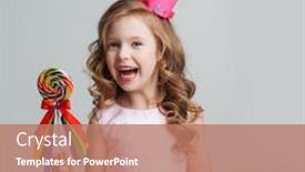  Presentation with princess - Slide deck with beautiful-little-candy-princess-girl background and a coral colored foreground