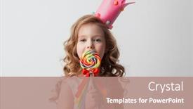  Presentation with princess - Slide set consisting of beautiful-little-candy-princess-girl background and a coral colored foreground