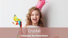  Presentation with pinwheel - Amazing presentation design having beautiful-little-candy-princess-girl backdrop and a coral colored foreground