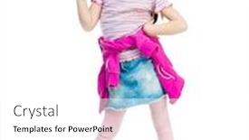  Presentation with fashion shoes - Presentation featuring beautiful little fashion girl in gym shoes and skirt on white background and a white colored foreground