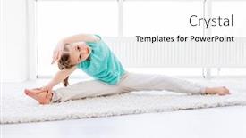 Presentation with acrobatics - Theme enhanced with beautiful-little-girl-performing-acrobatics background and a white colored foreground