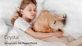  Presentation with child friendship - Colorful presentation theme enhanced with beautiful-little-girl-staying backdrop and a  colored foreground