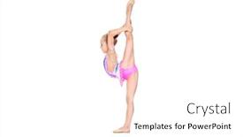  Presentation with professional gymnast - Theme having beautiful-little-gymnast-girl-doing background and a white colored foreground