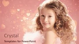  Presentation with hair dress - Presentation consisting of beautiful-little-lady-girl and a coral colored foreground