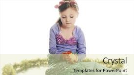  Presentation with mermaid - Colorful PPT layouts enhanced with beautiful little mermaid carefully holding backdrop and a  colored foreground