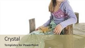  Presentation with mermaid - Amazing PPT layouts having beautiful little mermaid sitting on a rustic wood dock on a white background backdrop and a coral colored foreground