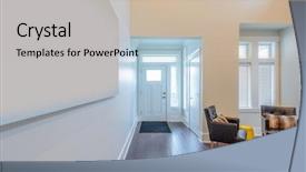  Presentation with story - Beautiful presentation theme featuring beautiful living room interior backdrop and a light gray colored foreground