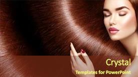  Presentation with long hair - PPT layouts having beautiful long hair beauty woman background and a tawny brown colored foreground