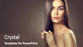  Presentation with cure - Amazing PPT layouts having beautiful long hair beauty woman backdrop and a tawny brown colored foreground