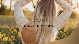  Presentation with bride - Theme having beautiful-long-hair-bride background and a coral colored foreground