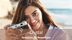  Presentation with summer time - Slides enhanced with beautiful-lovely-young-woman-wearing background and a tawny brown colored foreground