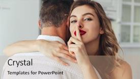  Presentation with valentines day - Slides consisting of beautiful make up making silence background and a coral colored foreground