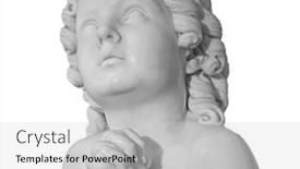  Presentation with infant - Slide set with beautiful-marble-statue background and a light gray colored foreground