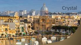  Presentation with malta - Slide set featuring beautiful-marina-of-birgu background and a teal colored foreground