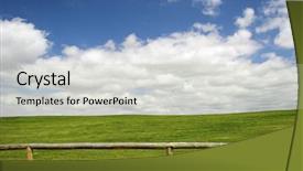 Presentation with sky blue - Presentation design having beautiful meadow with a great background and a  colored foreground