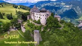  Presentation with medieval iron doors stone castle - Slides having beautiful-medieval-castles-of-northern background and a tawny brown colored foreground