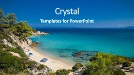  Presentation with beautiful skin and beach - Slide set enhanced with beautiful mega portokali beach background and a ocean colored foreground