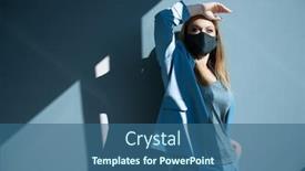  Presentation with flu virus - Audience pleasing PPT layouts consisting of beautiful-mid-adult-blond-woman backdrop and a ocean colored foreground