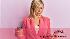  Presentation with drinking problem - Presentation with beautiful-middle-age-blonde-woman background and a coral colored foreground