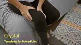  Presentation with knee pain - Theme featuring beautiful-middle-age-blonde-woman and a tawny brown colored foreground