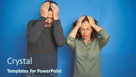  Presentation with together - PPT theme consisting of beautiful-middle-age-couple-together background and a ocean colored foreground