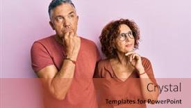  Presentation with together - PPT theme consisting of beautiful-middle-age-couple-together background and a red colored foreground