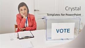  Presentation with beautiful hispanic woman - Presentation consisting of beautiful-middle-age-hispanic-woman background and a light gray colored foreground