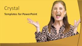  Presentation with rich - Presentation design featuring beautiful-middle-age-mature-rich background and a yellow colored foreground