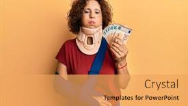  Presentation with cervical - Slide set enhanced with beautiful-middle-age-mature-woman background and a yellow colored foreground