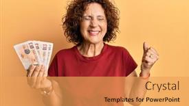  Presentation with united kingdom - Theme with beautiful-middle-age-mature-woman background and a yellow colored foreground