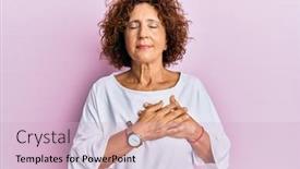  Presentation with chest - Slides enhanced with beautiful-middle-age-mature-woman background and a lemonade colored foreground