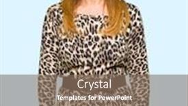  Presentation with animal print - Slide deck enhanced with beautiful middle age woman wearing leopard animal print dress relaxed with serious expression on face simple and natural looking at the camera background and a violet colored foreground