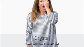  Presentation with face pain - PPT layouts featuring beautiful middle age woman wearing stripes sweater over isolated background yawning tired covering half face eye and mouth with hand face hurts in pain background and a light gray colored foreground