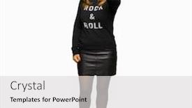  Presentation with violence woman - Presentation design enhanced with beautiful middle age woman wearing rock and roll sweater punching fist to fight aggressive and angry attack threat and violence background and a light gray colored foreground