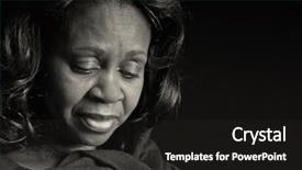  Presentation with middle america - Cool new presentation theme with beautiful middle aged african american backdrop and a  colored foreground