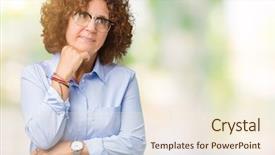  Presentation with businees - Colorful PPT layouts enhanced with beautiful middle ager senior businees backdrop and a cream colored foreground