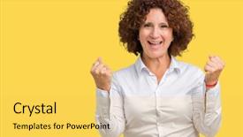  Presentation with businees - Theme with beautiful middle ager senior businees background and a  colored foreground